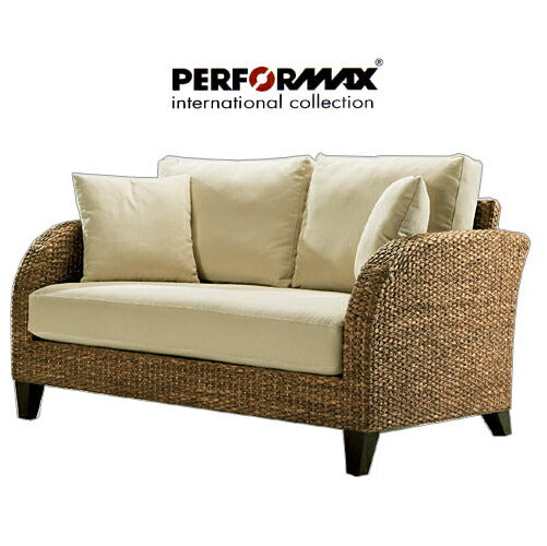 高品質 ウォーターヒヤシンス ソファ 2P 2人掛け ワイド ソファー 二人掛け アジアンソファー ラブソファ リビング チェア バリ リゾート ホテル仕様 上質 アジアン 家具 ナチュラル モダン ハワイアン 布地 北欧 PERFORMAX (受注生産品)