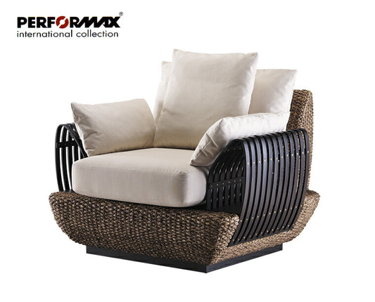 ウォーターヒヤシンスソファ PERFORMAX 正規代理店 正規品 ウォーターヒヤシンス & バンブー 肘掛け 1P 1人掛け 一人掛け 一人用 ソファー アジアン ソファ リビング チェア イス 椅子 和モダン リゾート ホテル アジアン家具(受注生産品)