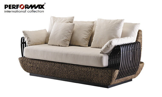 ウォーターヒヤシンスソファ PERFORMAX 正規代理店 ウォーターヒヤシンス & バンブー 肘掛け 2Pソファ 2人掛け 二人掛け 二人用 アジアン ソファ ソファー リビング チェア イス 椅子 和モダン リゾート ホテル アジアン家具(受注生産品)