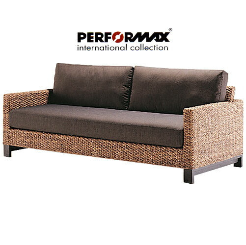 高品質 ウォーターヒヤシンス ソファ 3P 3人掛け ワイド ソファー 三人掛け アジアンソファ リビングソファー バリ リゾート ホテル仕様 上質 アジアン 家具 ナチュラル モダン ハワイアン 布地 PERFORMAX 正規品 (受注生産品)