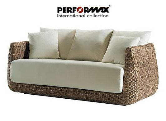 高品質 ウォーターヒヤシンス ソファ 2P 2人掛け ワイド ソファー 二人掛け アジアンソファー ラブソファ リビング チェア バリ リゾート ホテル仕様 上質 アジアン 家具 ナチュラル モダン ハワイアン 布地 北欧 PERFORMAX (受注生産品)