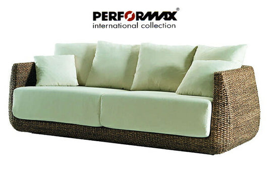 高品質 ウォーターヒヤシンス ソファ 3P 3人掛け ワイド ソファー 三人掛け アジアンソファ リビングソファー バリ リゾート ホテル仕様 上質 アジアン 家具 ナチュラル モダン ハワイアン 布地 PERFORMAX 正規品 (受注生産品)